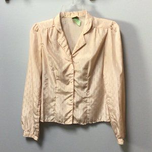 Jonathan Martin - Pink blouse with chevron design and pearlized buttons